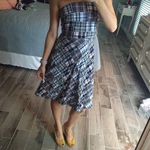 Dresses - Strapless madras dress Dresses - Strapless madras dress