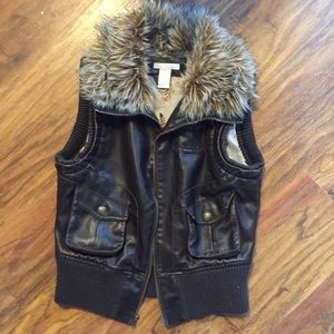 (P)Leather Bomber Vest