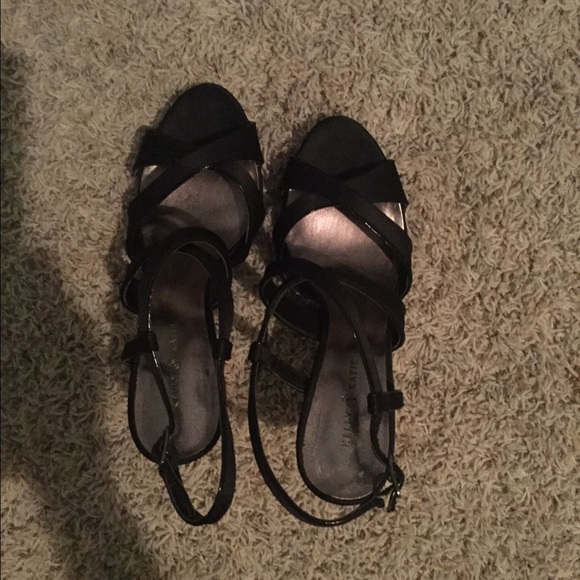 black strappy heels