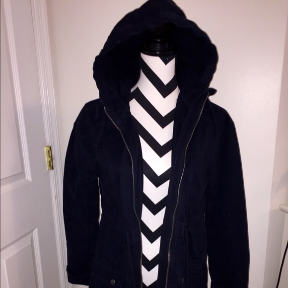 Navy Blue Hollister Parka