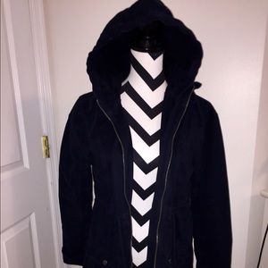 Navy Blue Hollister Parka