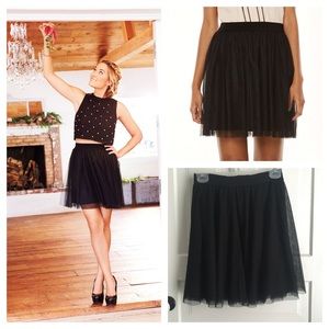 LC Lauren Conrad Black Tulle Skirt