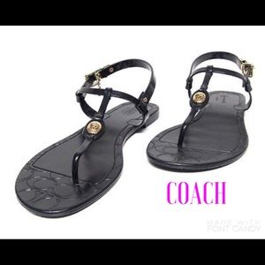Coach Piccadilly black sandals