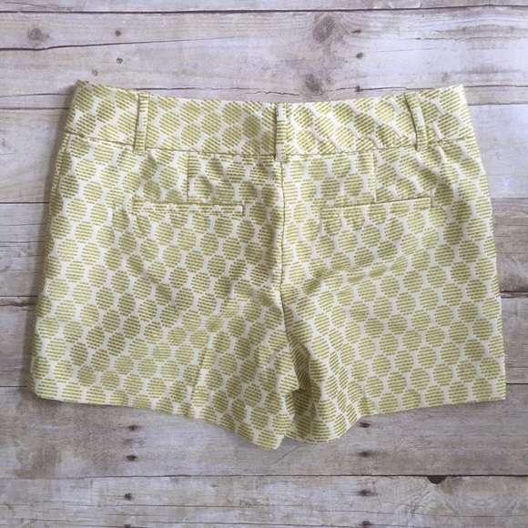 LOFT | Jacquard Chartreuse Polka Dot Shorts - Picture 3 of 5