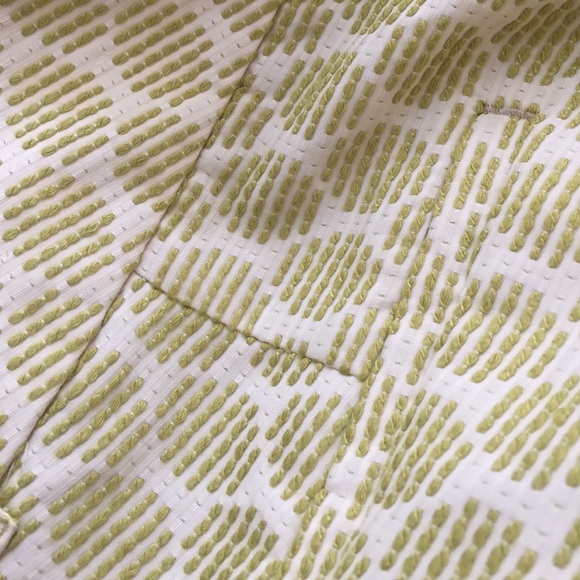 LOFT | Jacquard Chartreuse Polka Dot Shorts - Picture 4 of 5