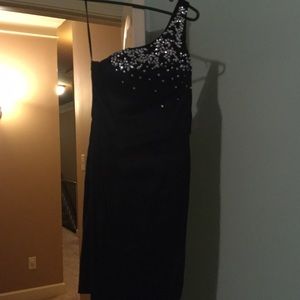 black mini formal dress