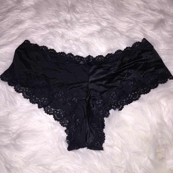 ❌SOLD❌NWT black silky Victoria's Secret panty