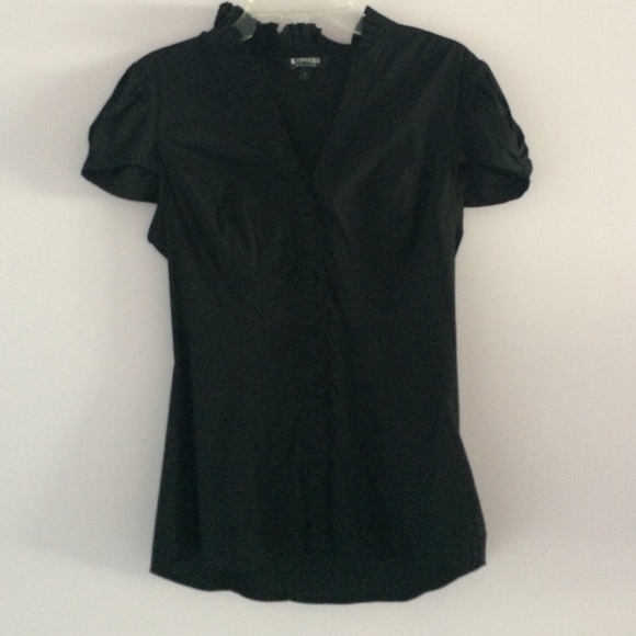 FINAL PRICE - Black Ruffle Blouse