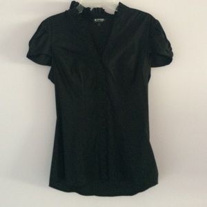 FINAL PRICE - Black Ruffle Blouse