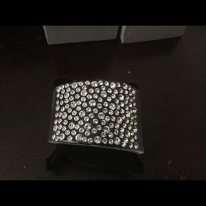 cuff bracelet with Swarovski crystals