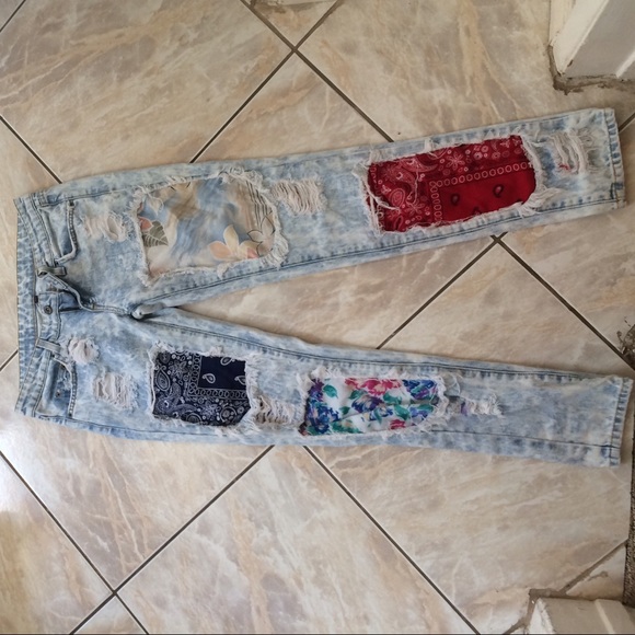 LF carmar patched boyfriend jeans - Picture 3 of 4