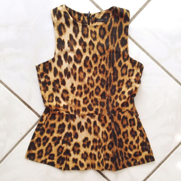 Zara Tops - [Zara] cheetah peplum top
