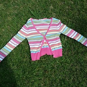 multicolor horizontal stripe pastel colors sweater
