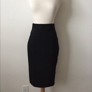 Karen Millen black high waisted pencil skirt sz. 2