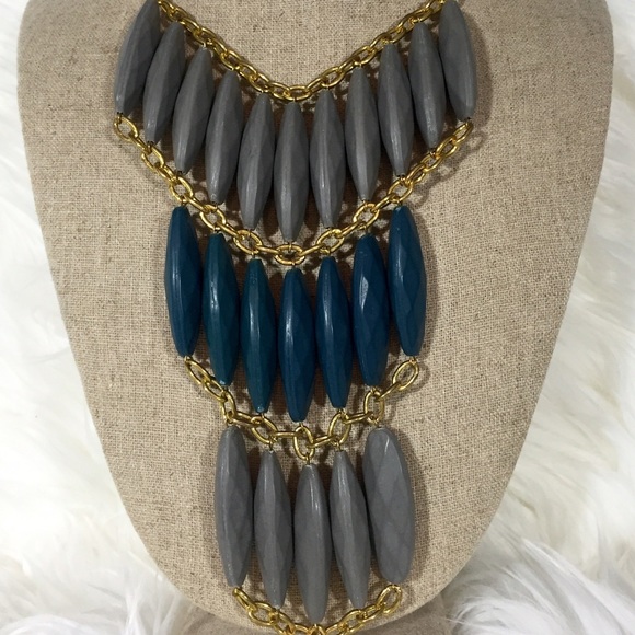 Stunning Beaded Statement Necklace - image 2