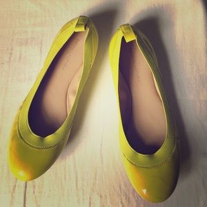 Yellow greenish banana republic flats