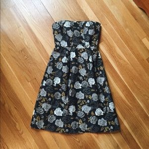 J.Crew strapless floral dress