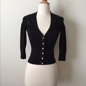 Karen Millen black knit cardigan sz. XS