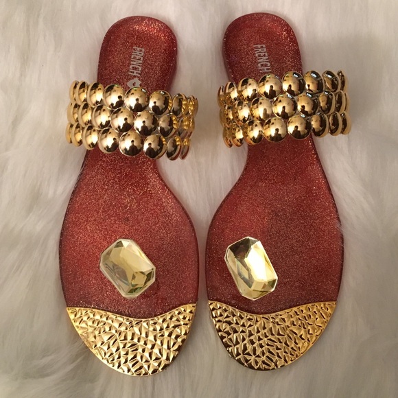 ✨HP🎉 "Kai" Glitter Gel Sandals