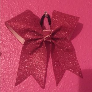 Pink sparkley cheer bow
