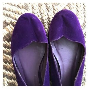 Purple Velvet flats