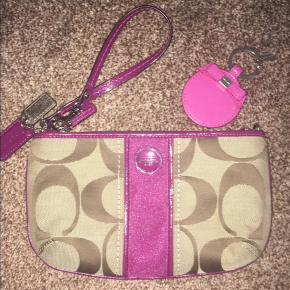 Coach Wristlet w/ Key Fob