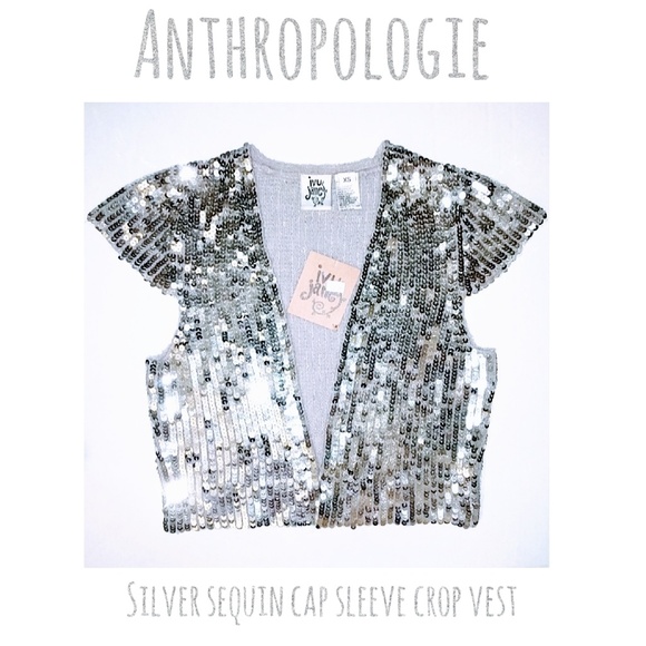 Anthropologie Tops - {Anthropologie} sequin shrug - OOAK 🎉HPx3