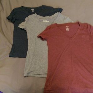 Three V-neck Boyfriend Tees