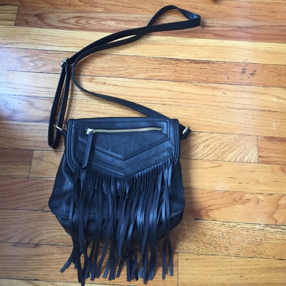 Madden Girl Black Fringe Crossbody