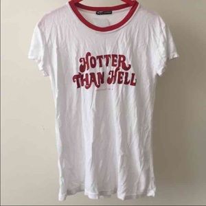brandy melville hotter than hell shirt