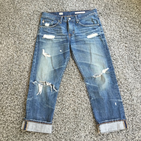 AG ex-boyfriend crop jeans