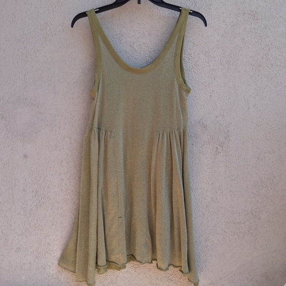 Free People Glitzy Green Dress