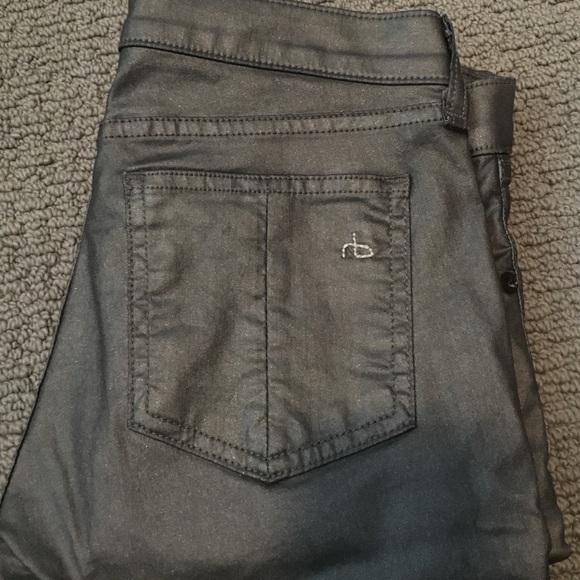 Wax coated rag and bone skinny jean legging