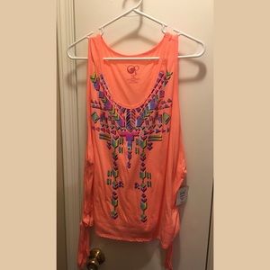 Neon Orange Tribal Tank