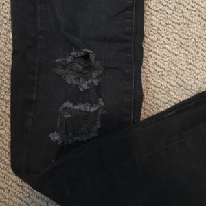 Black ripped jeans