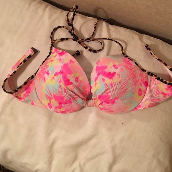 Pink Victoria's Secret bathing suit top.