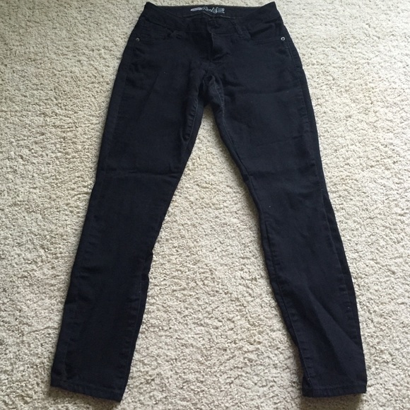 Old Navy Black Rockstar Cropped Jeans sz 4
