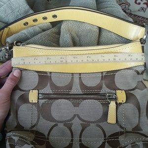 More pics of yellow coach purse w/ measurements