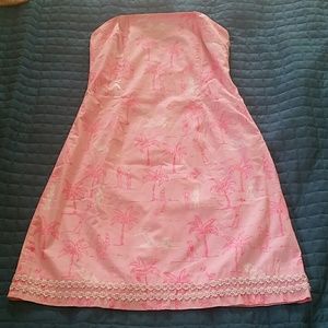 Pink Cabana Lilly Pulitzer Dress White Label HTF