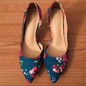🎉HOLIDAY SALE🎉 Floral d'Orsay Kitten Heels
