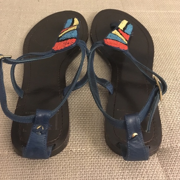 Diane Von Frustenberg Dark Blue Sandals - Picture 3 of 3