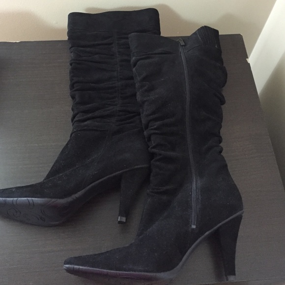 Black Suede Knee High Kenneth Cole Reaction Boots