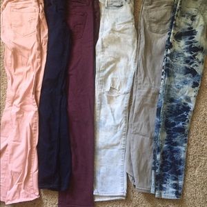 AE skinny jeans all size 0