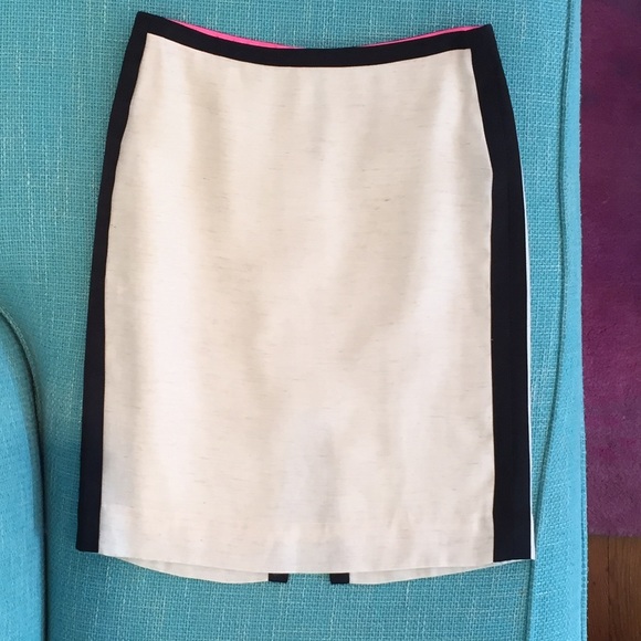 J. Crew skirt ivory and black
