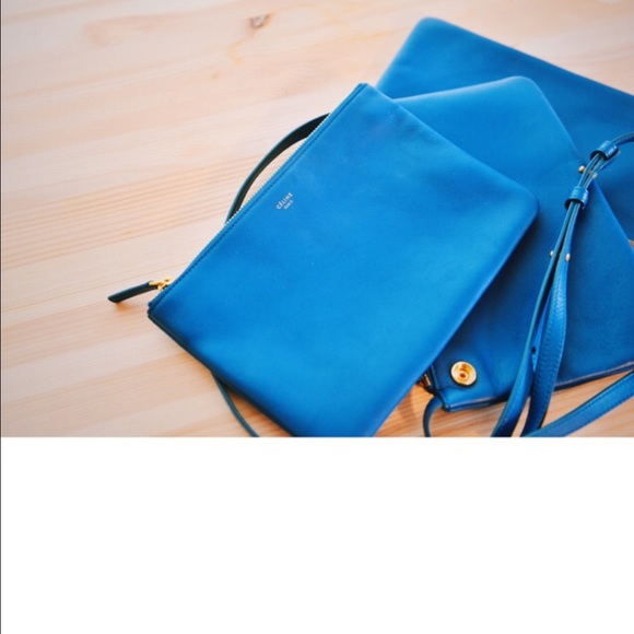 SOLD Celine Large Trio Crossbody in Sea Blue - Picture 4 of 4
