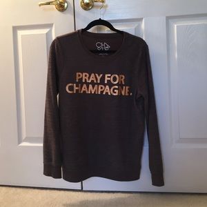 Brown "Pray For Champagne" Chaser sweatshirt