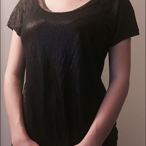 Juicy Couture black glittery long top - Picture 1 of 4