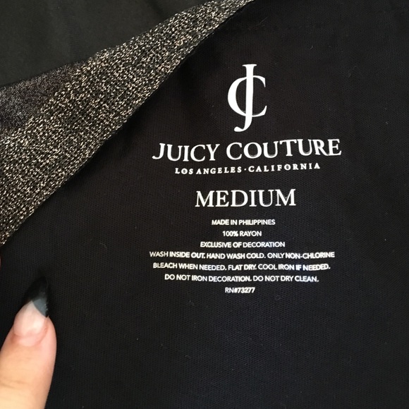Juicy Couture black glittery long top - Picture 4 of 4