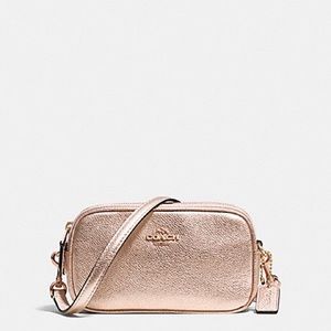 Coach Rose Gold Crossbody Pouch