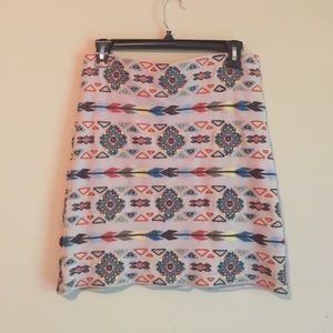 Willow & Clay Embroidered Aztec-inspired Skirt
